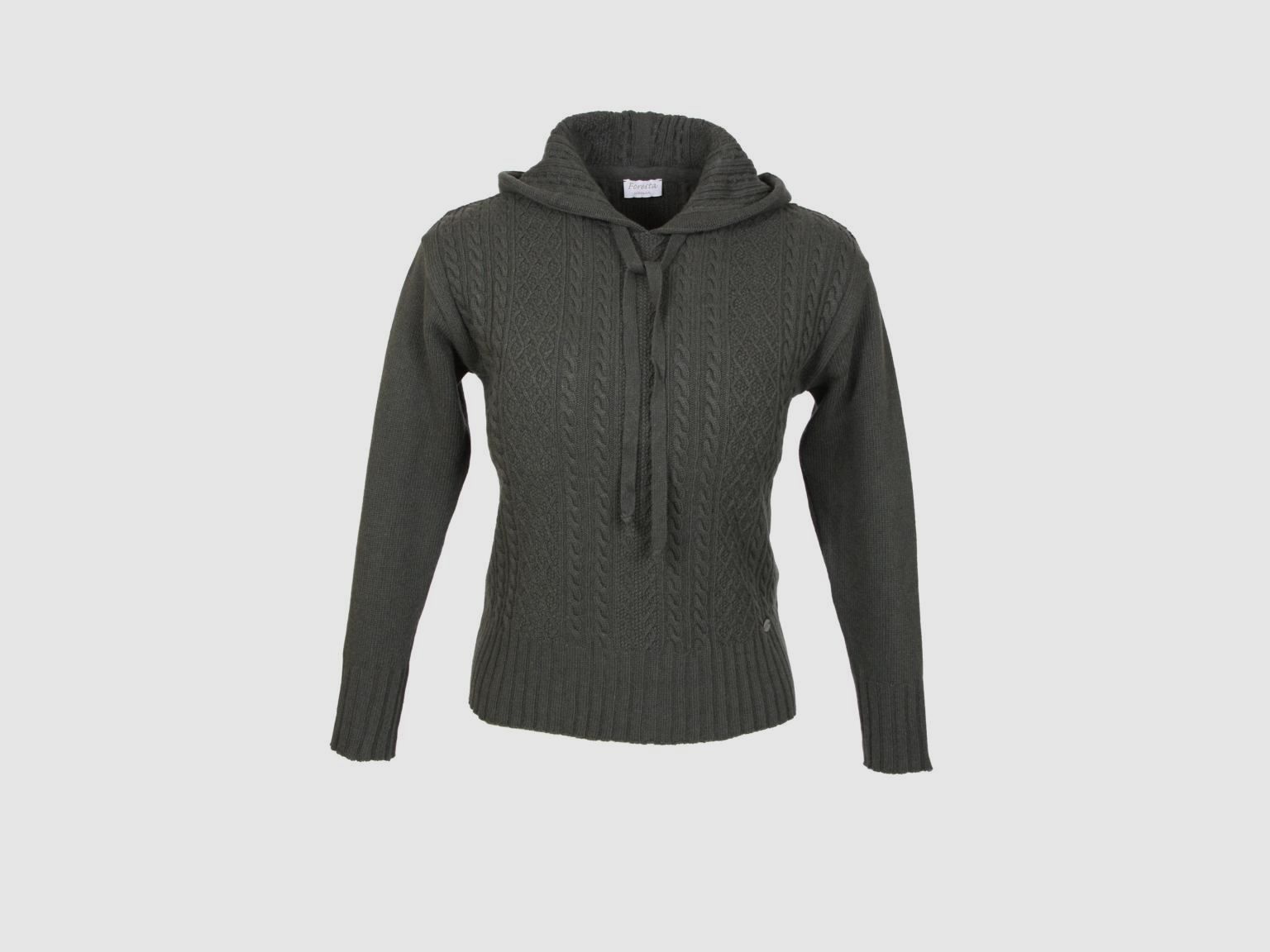 Foresta Lea Damenhoddy mit Zopfmuster Oliv - 36