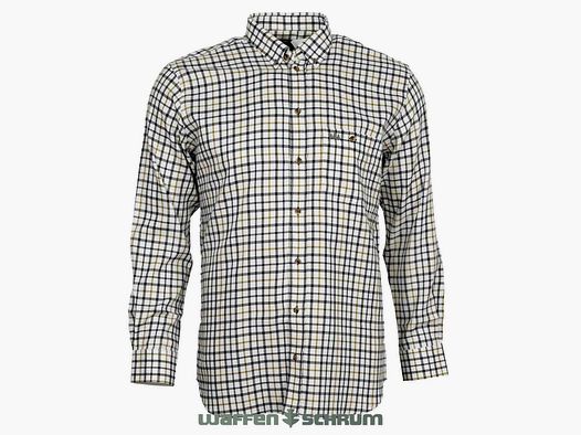 Nowa koszula twill Foresta w kolorze oliwkowym z niebiesko-białym wzorem