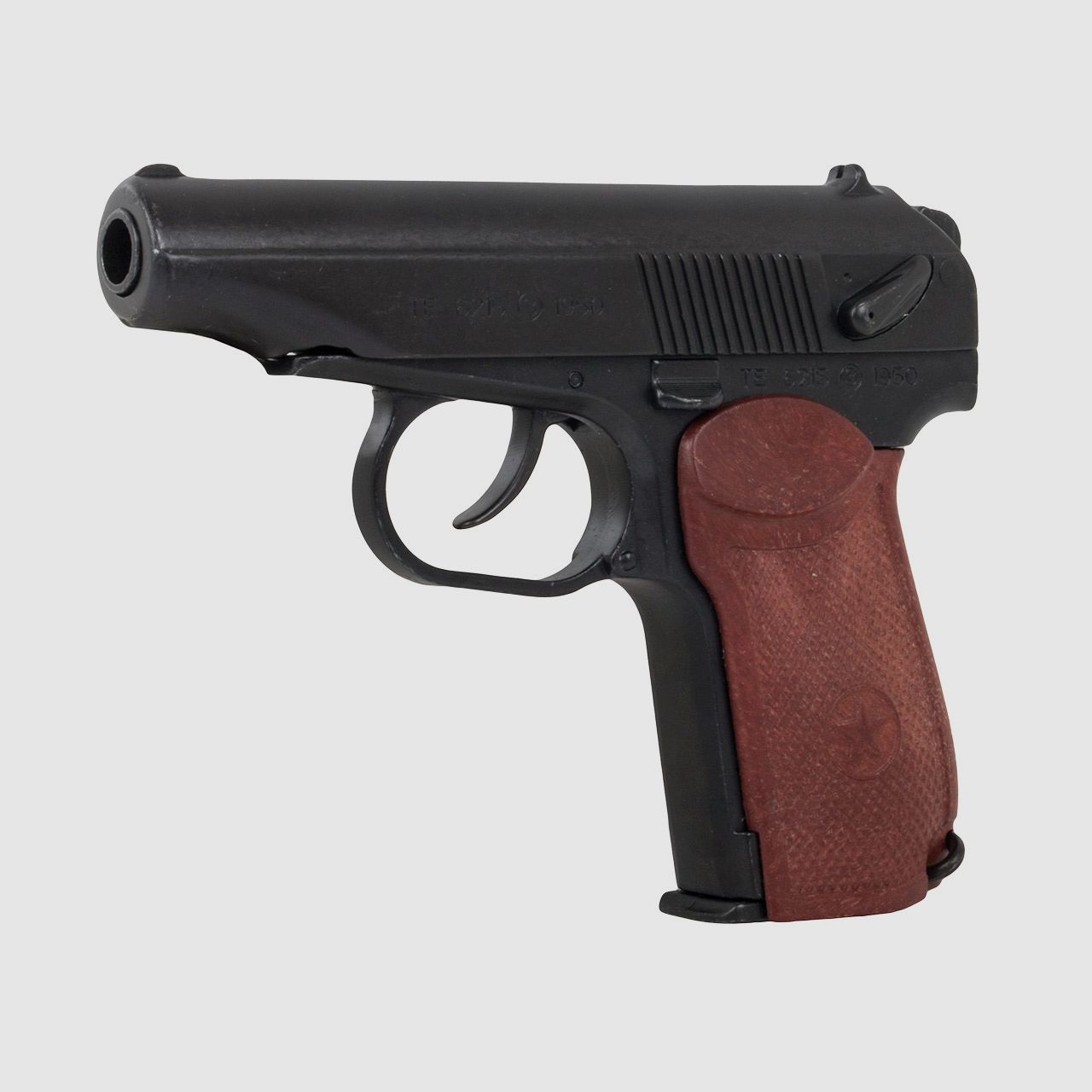 Denix Deko Pistole Russische Makarov PM 1955 Rote Armee LĂ¤nge 16 cm schwarz