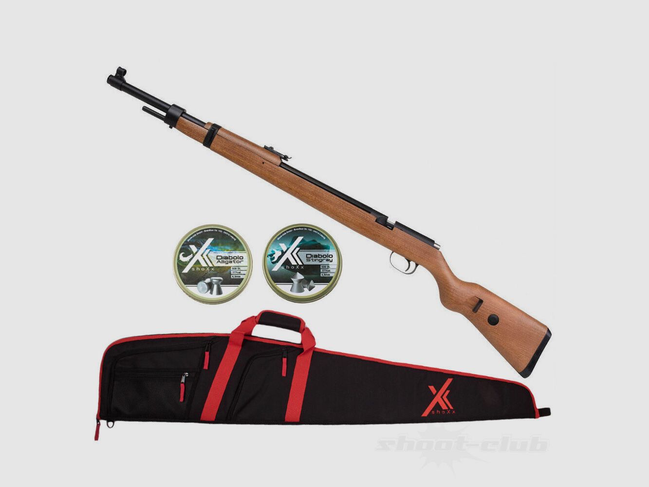 Diana Mauser K98 PCP Pressluftgewehr 4,5mm im Futteral-Set