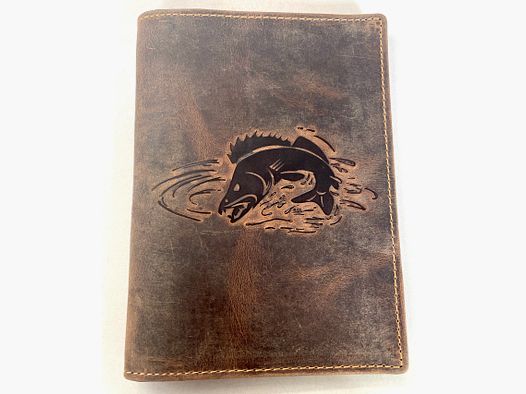 Greenburry 328B-Zander-25 Vintage Ausweismappe 4 tlg. Zander Leder braun