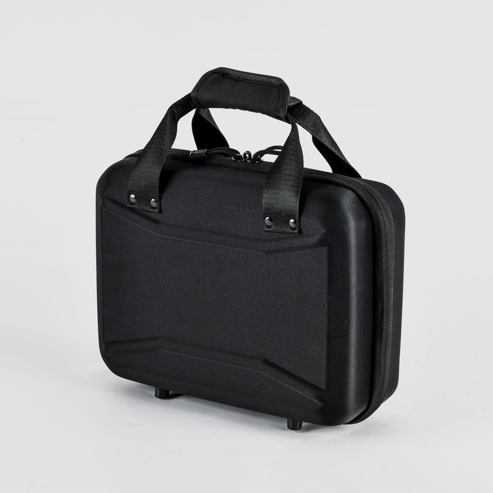 AKAH Hardcase Kurzwaffenkoffer – Nylon/Noppenschaum, abschließbar – 30,5×22,5×10,5 cm – Schwarz