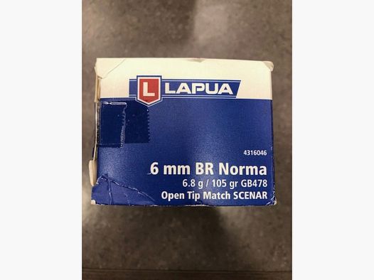 LAPUA CARTRIDGES C 6BR 105 GR SCENAR