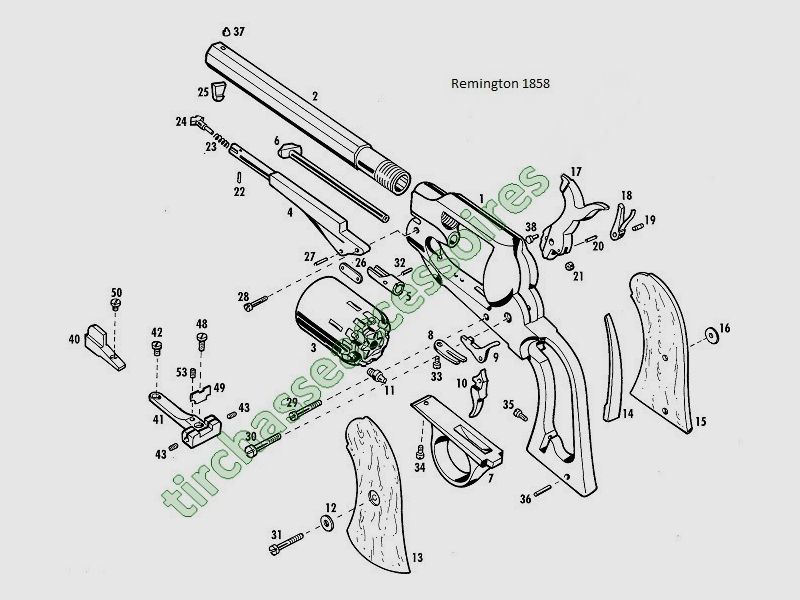 CILINDER SLOT REMINGTON 1858 PIETTA, afbeelding 3 van 3