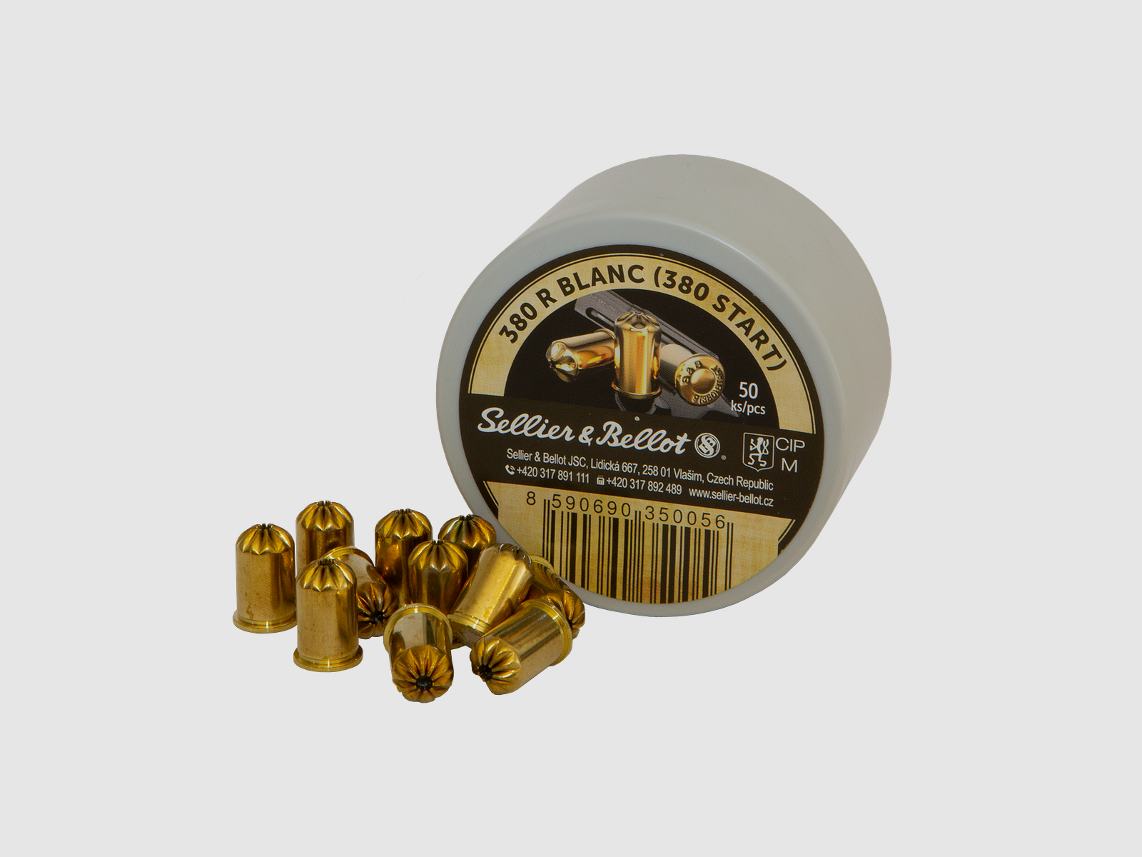 Sellier & Bellot Blank Ammunition 9 mm R. K., image 1 of 3