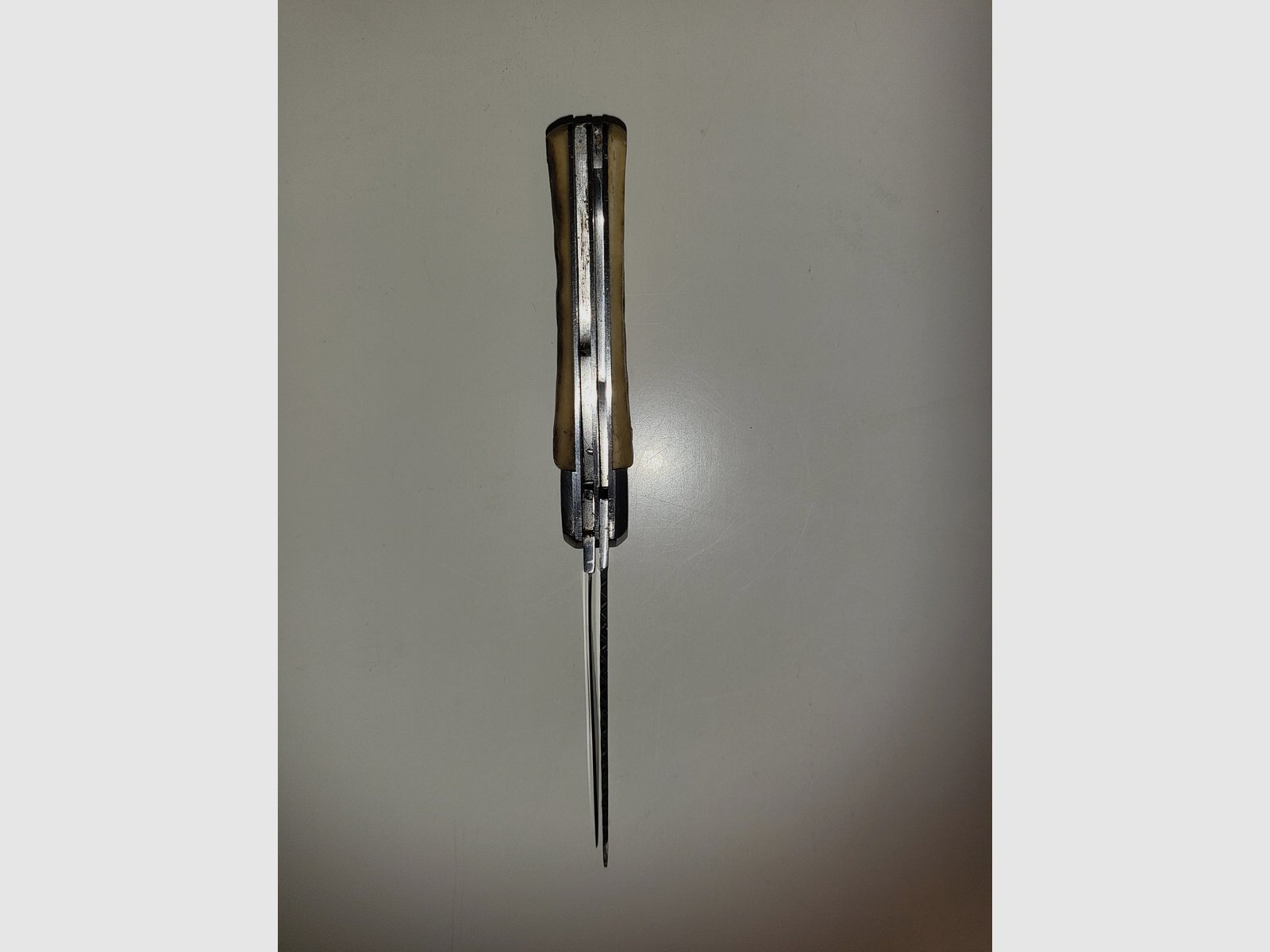 GML Leegebruch Jagdtaschenmesser – Handarbeit – Echtes Hirschhorn – DDR Rarität