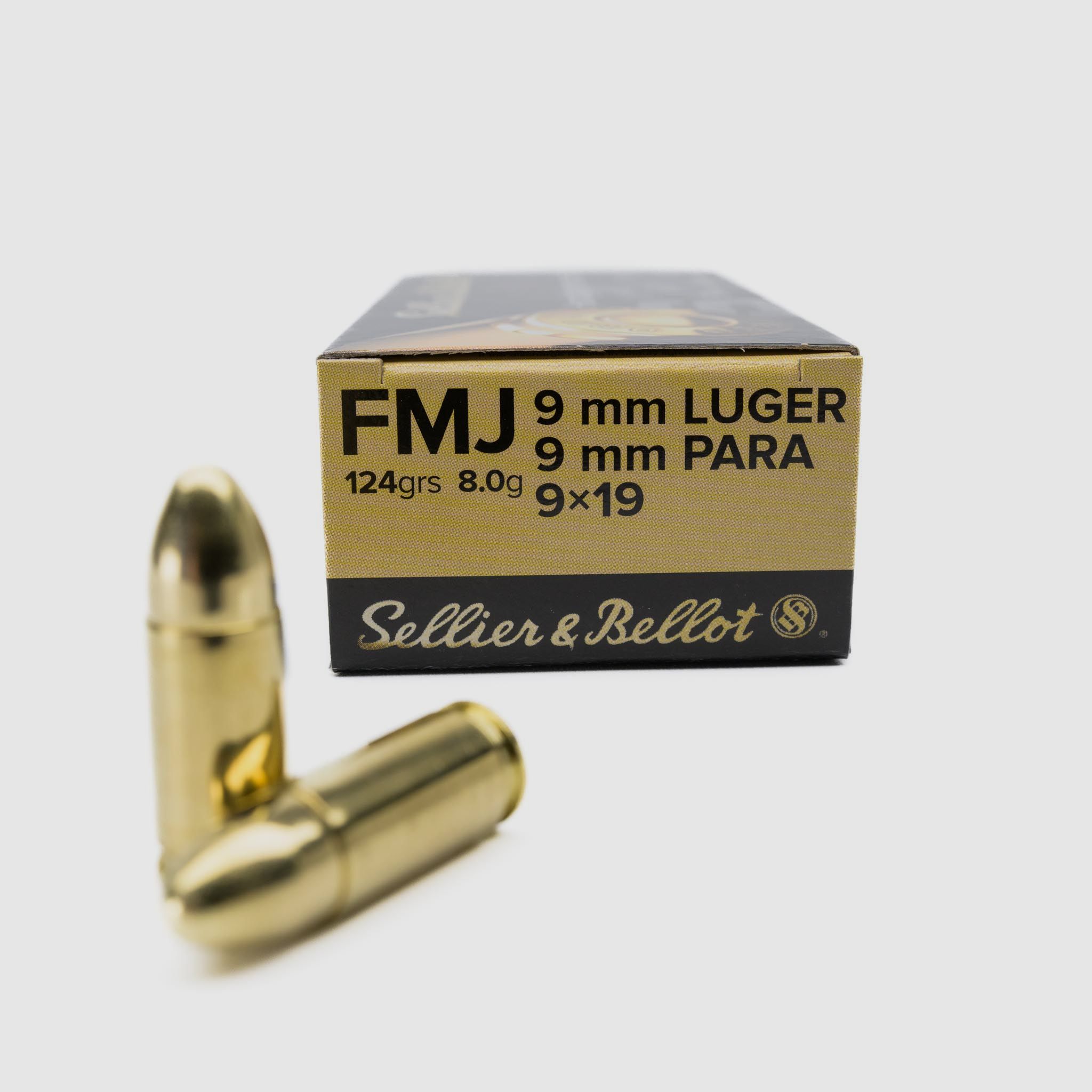 SELLIER & BELLOT 9mm Luger FMJ 124 grs., afbeelding 2 van 2