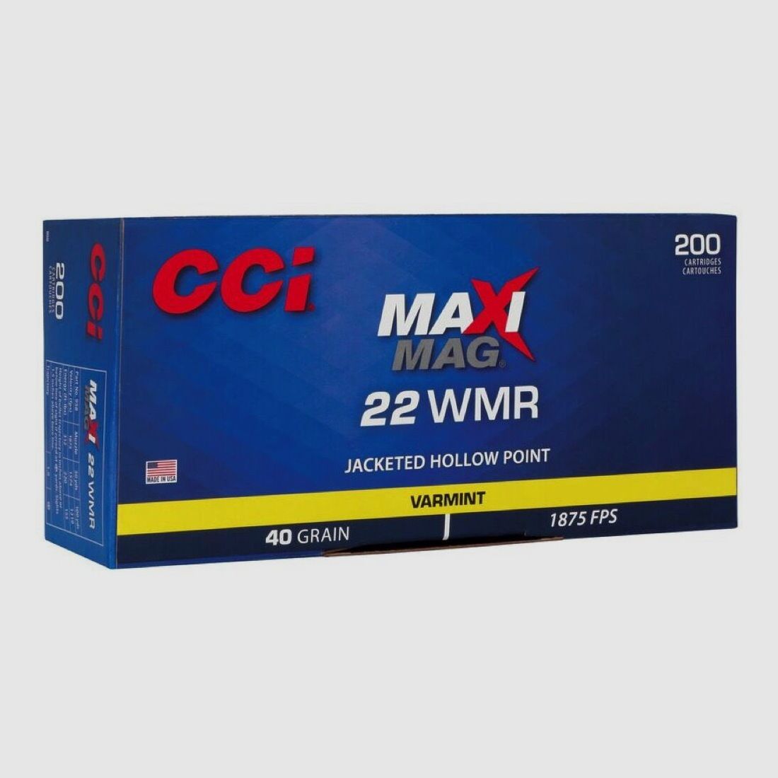 CCI Maxi-Mag JHP 40grs 200St .22wmr