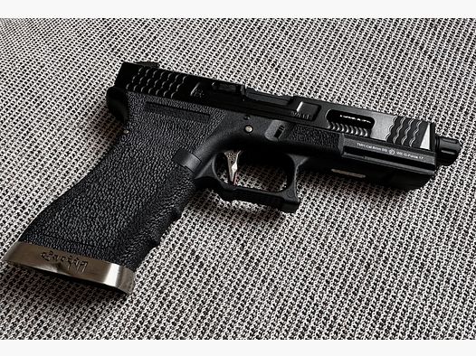 WE-G-Force 17 Airsoft Pistole GBB schwarz (ohne Magazin!)