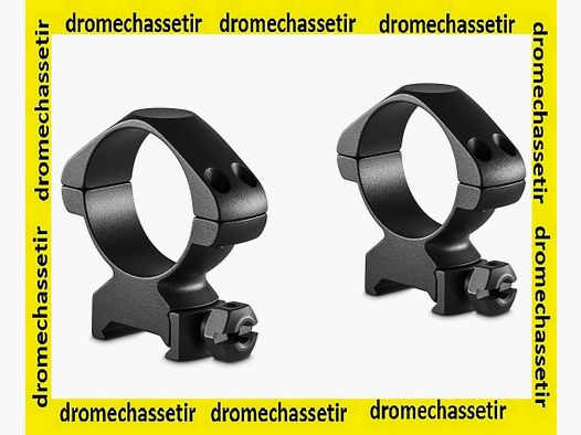 Los 2 Montageringe Hawke Precision Stahl Niedrig 34mm schwarz matt Ref. 23020