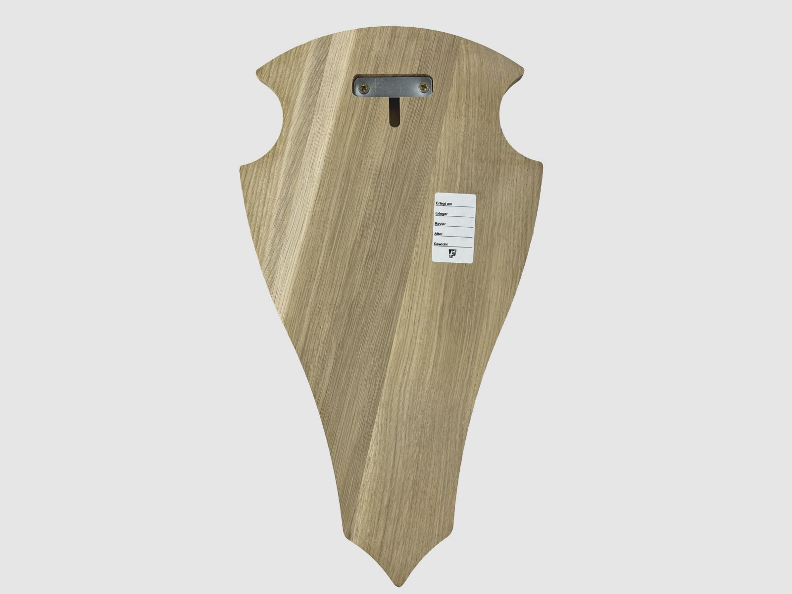Trophäenschild Damhirsch 38x20 dunkel spitz