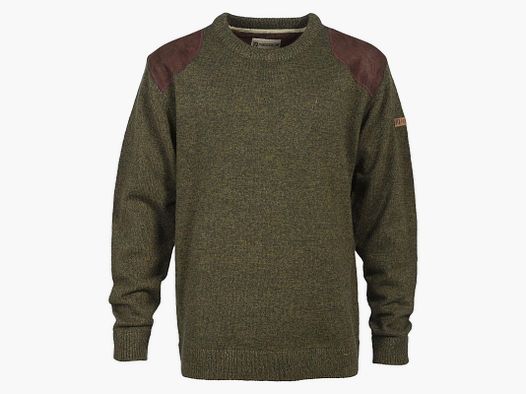 Percussion Pullover mt Stickerei Khaki-Percussion