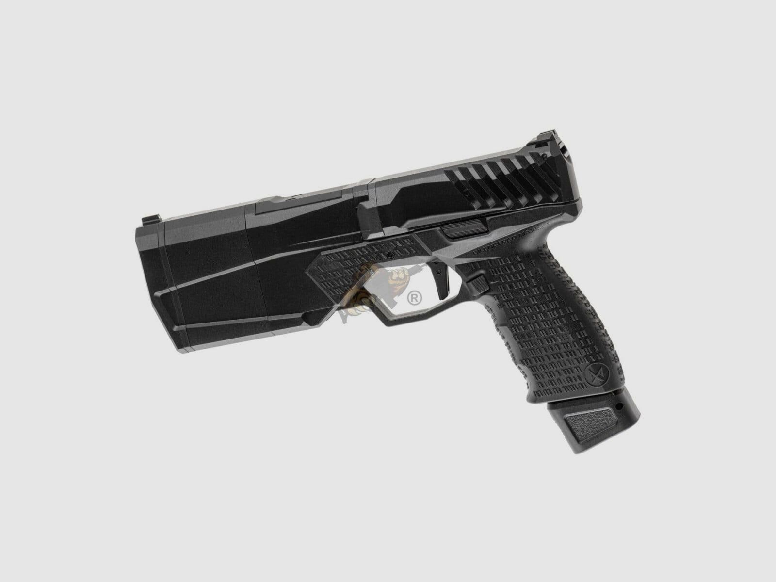 SilencerCo Maxim 9 CO2 Blowback Airsoft Pistole in Schwarz von Krytac