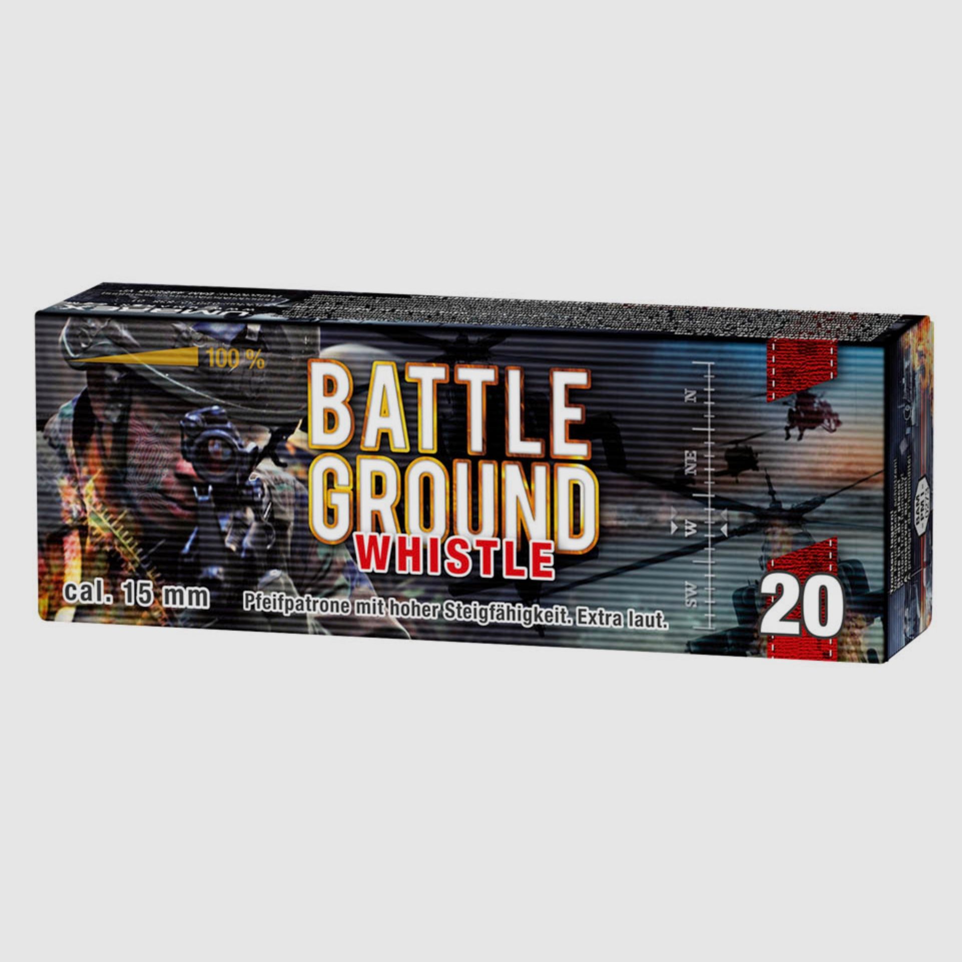 Umarex 4.1596 Battle Ground Pfeifpatronen hohe Steigfähigkeit extra laut 20 Stück Pyro