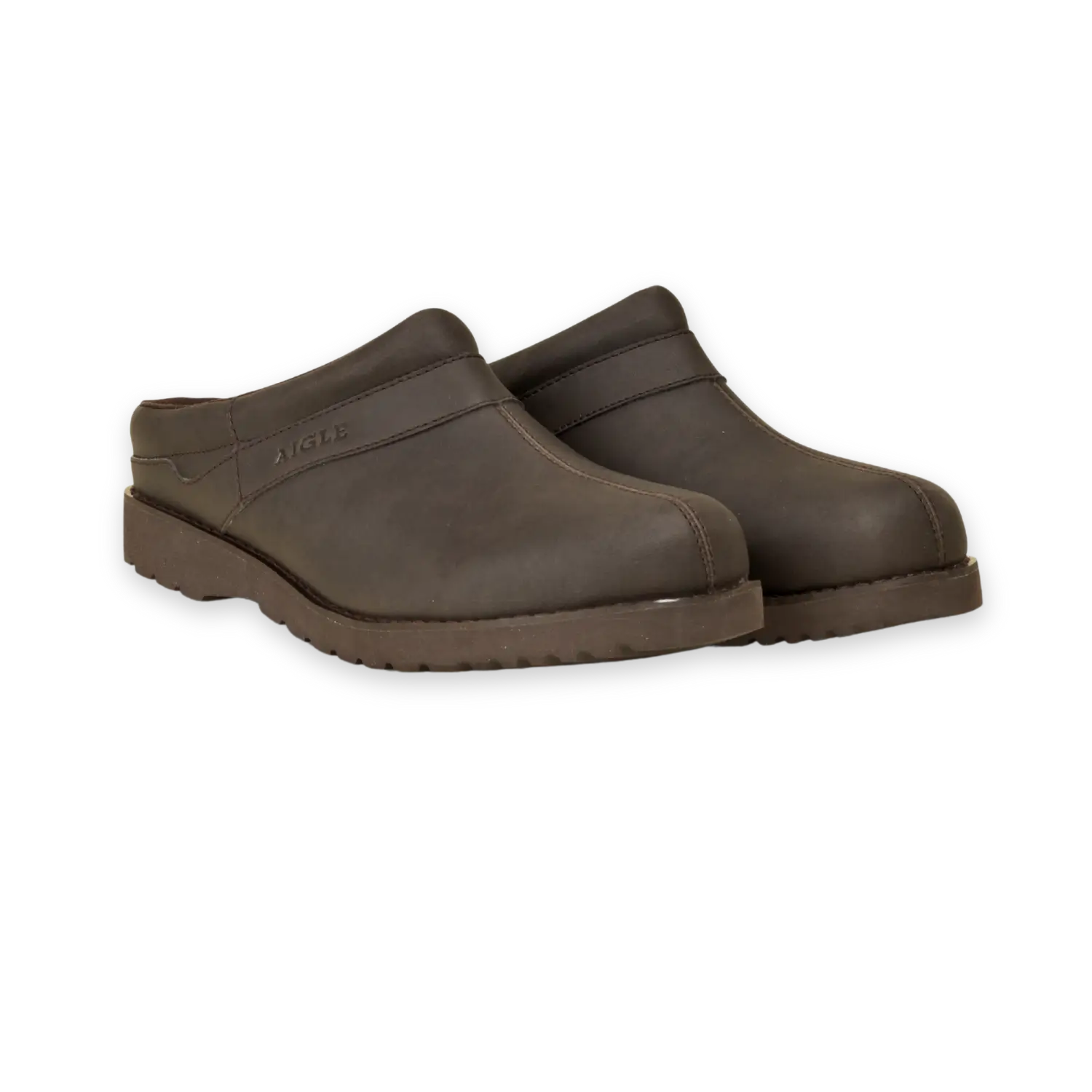 Aigle Basilo leather clogs