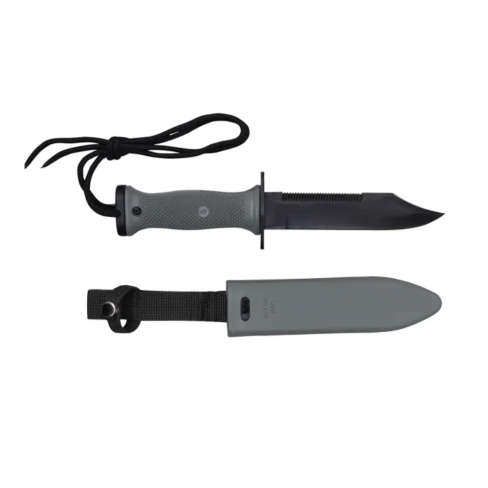US Navy Kampfmesser MK3 m. Plastikscheide (Nachbau) Dunkelgrau / Grau-Blau