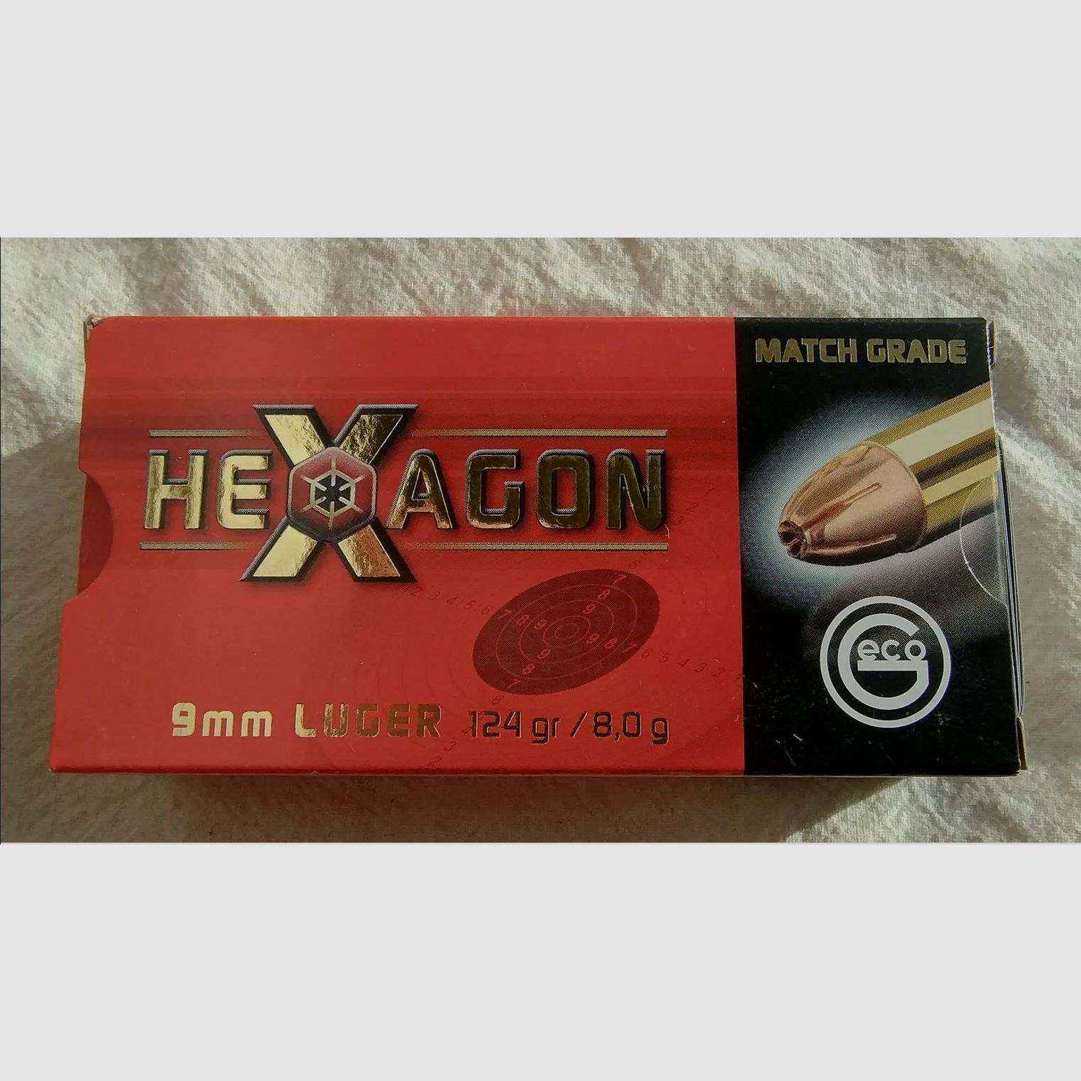 GECO HEXAGON 9mm Luger 9 mm 124grs  °°°°°°°°°°°°°°°°°°