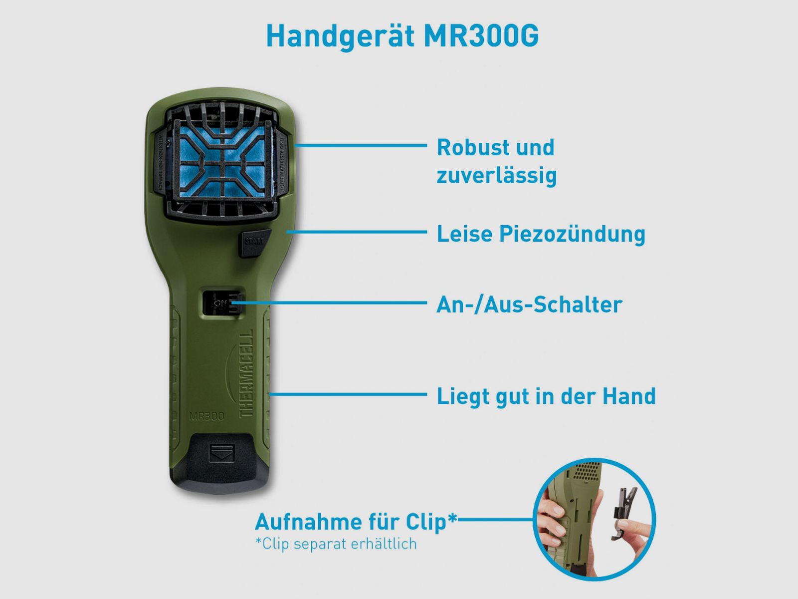 THERMACELL 2010172 Handapparaat groen MR-300G muggenbeschermer