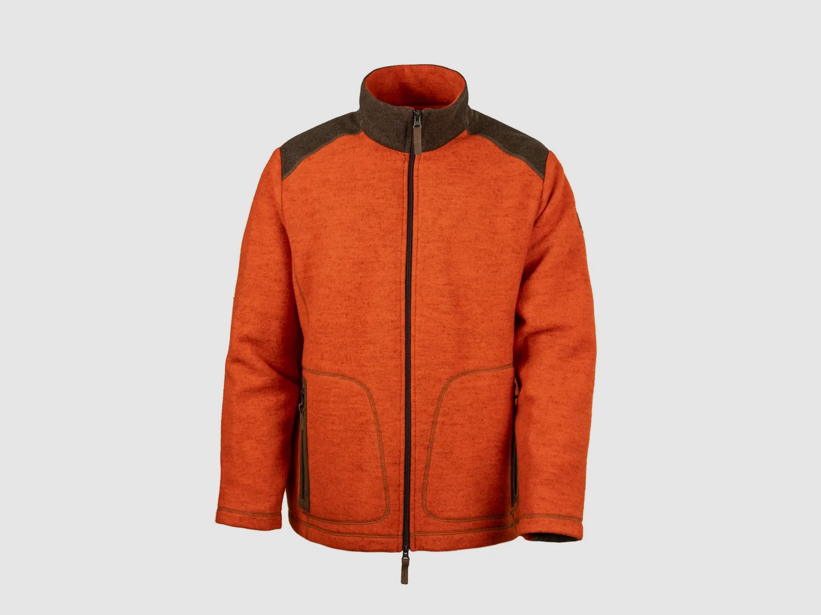 Loden fleece jacket "Urs", orange