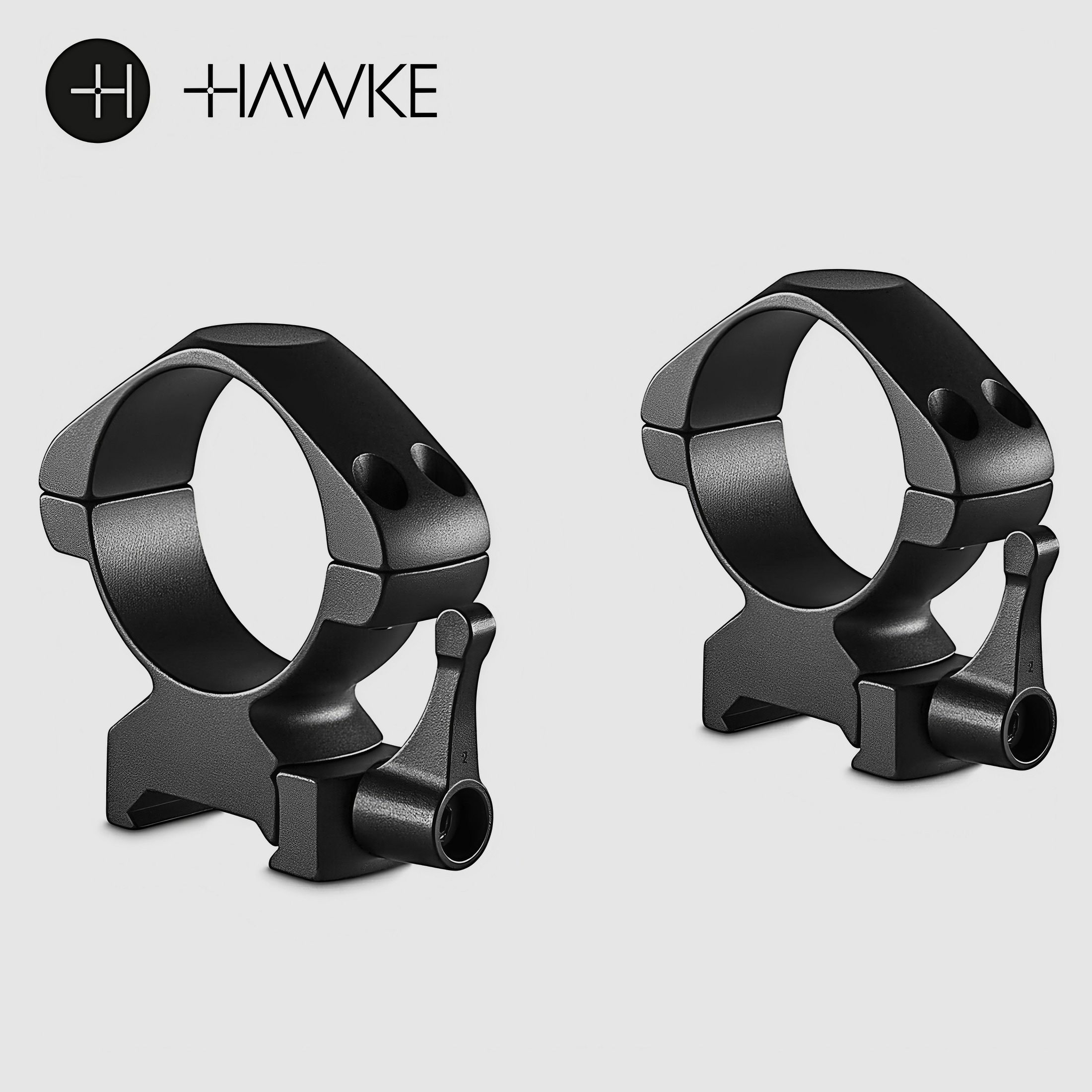 Hawke Precision Steel Ring Mounts, Weaver, 34mm Diameter, Low (Lever)