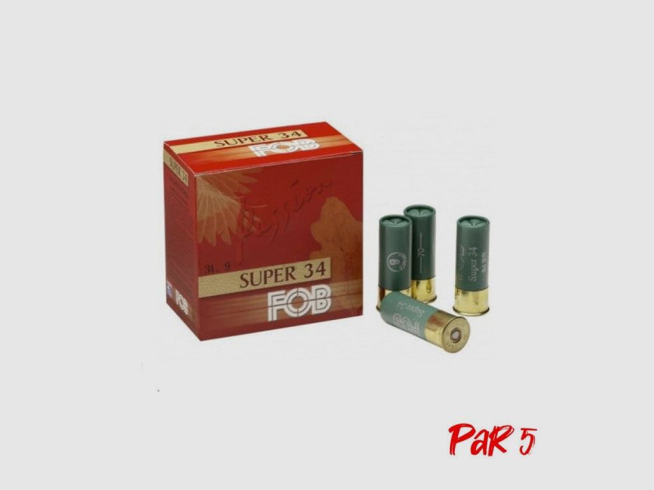 Jagdbüchsenpatronen FOB Super 34 - Kal. 12/70, Bild 2 von 3