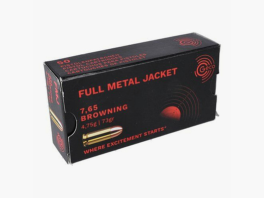 GECO Full Metal Jacket 73gr 7,65Browning