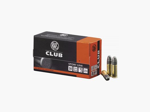 BTE 50 Patrone RWS Sport Line Club Kal. .22 LR Blei Rundkopf 40gr