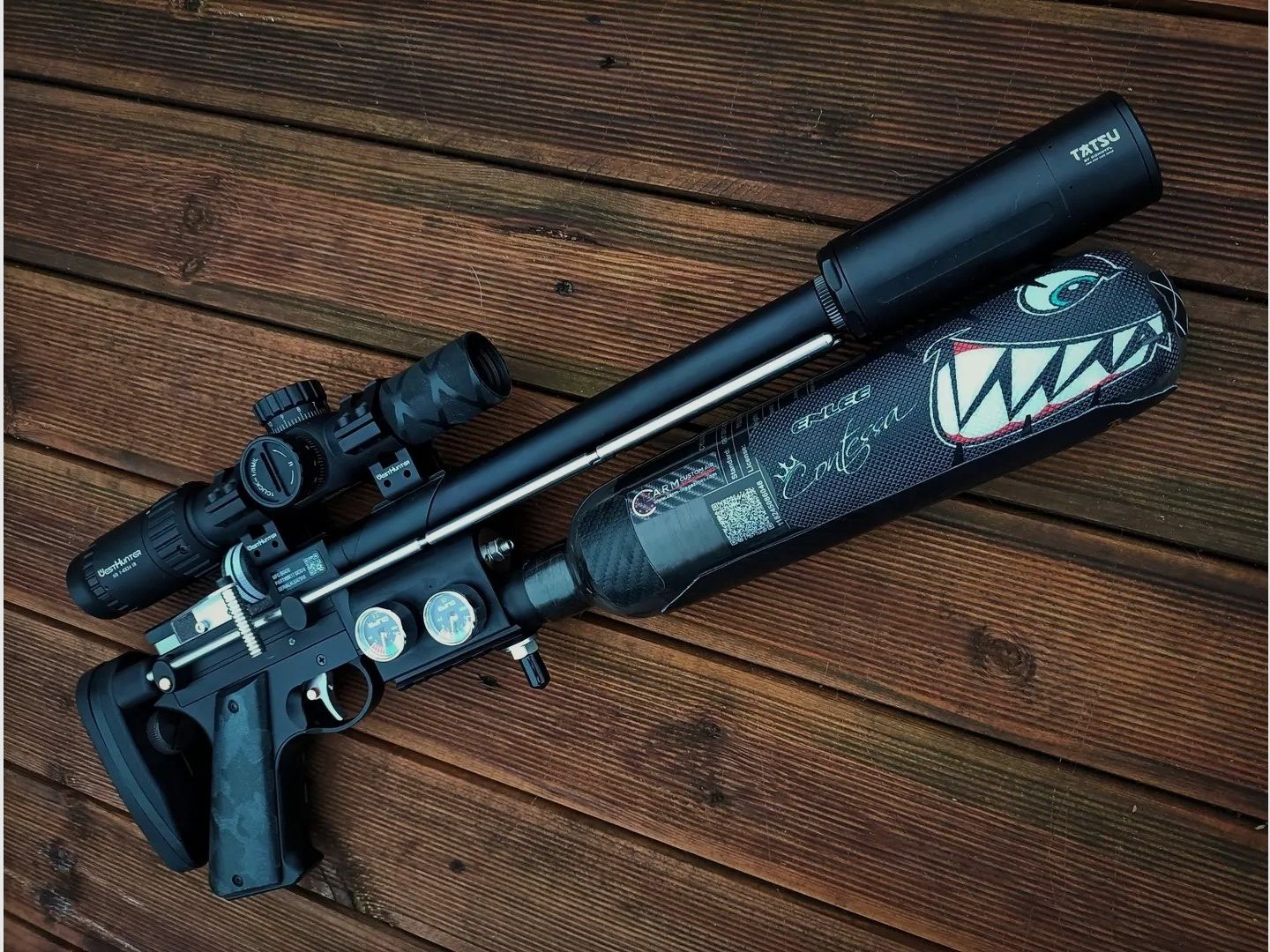 Snowpeak/AirmaX PP750 - Valvola Z Ventilatore PCP Regolatore per il collegamento di bombole d'aria compressa