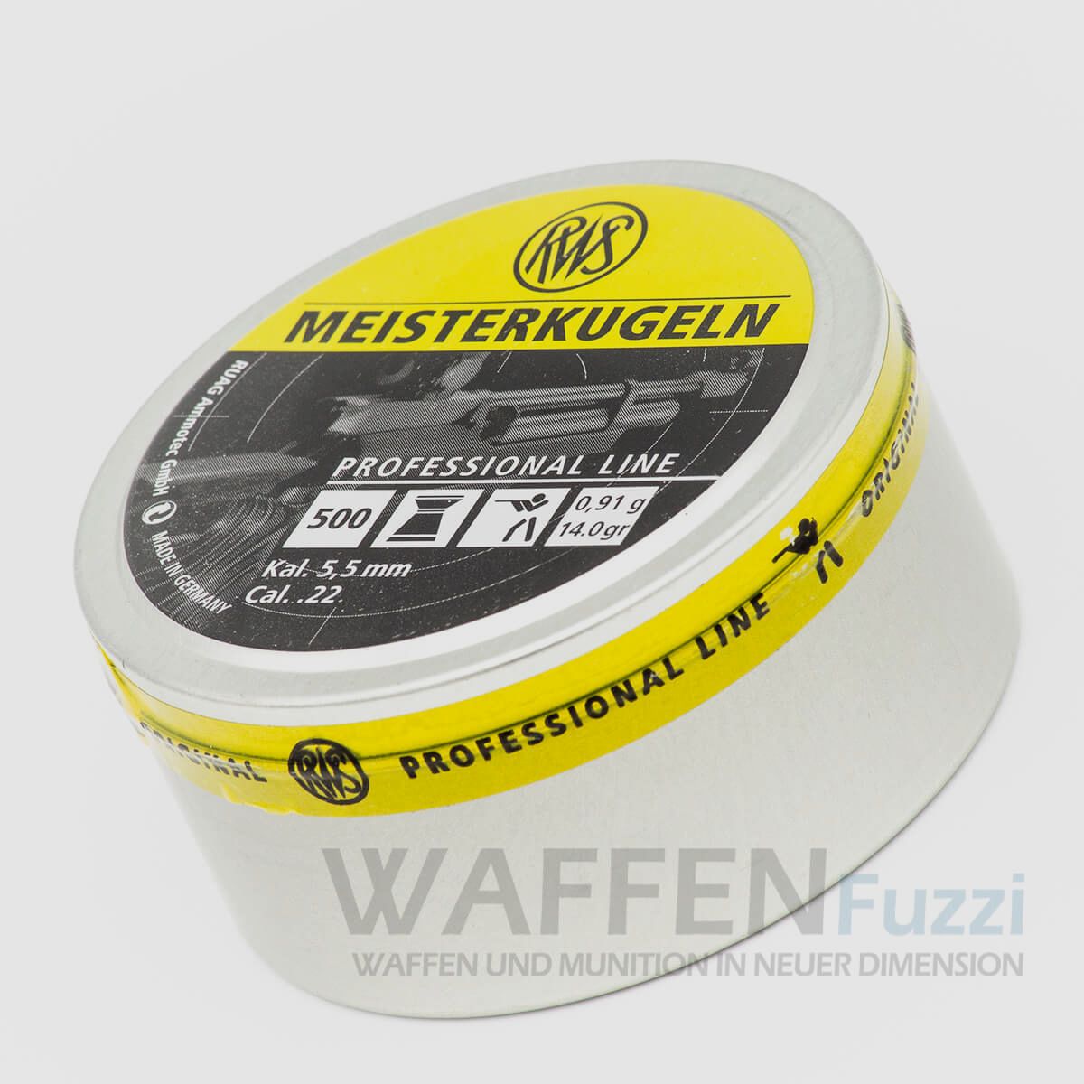 RWS Professional Line Mistrzowskie kulki Diabolo z płaskim czubkiem kaliber 5,5mm 0,91g