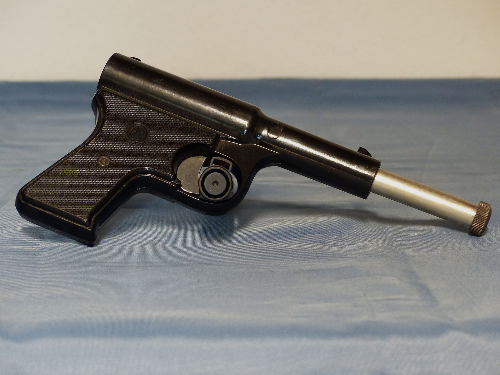 Pistolet à air comprimé ancien, pistolet en bakélite, pistolet HS Schmidt Mod. 9 A, canon télescopique, calibre 4,5 mm
