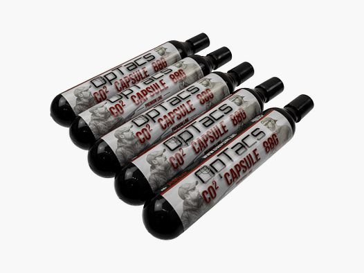OpTacs CO2 Kapsel 88g - 5er Pack Kartusche fr Luftgewehre, Airsoft & Paintball
