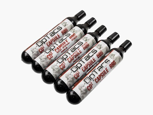 OpTacs CO2 Capsule 88g - 5-pack cartridge voor luchtgeweren, airsoft en paintball