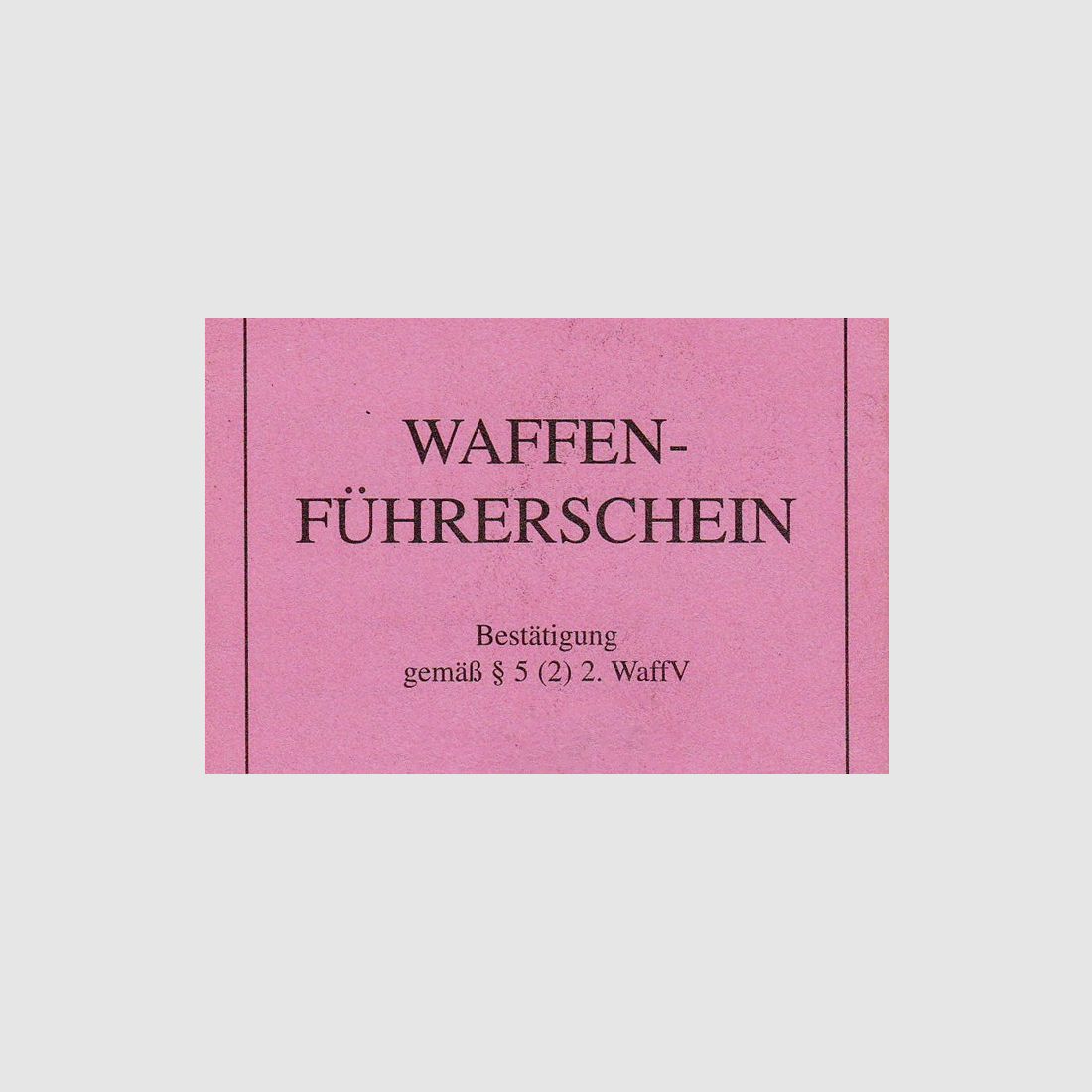 Waffen&shy;führer&shy;schein Nach&shy;schulung