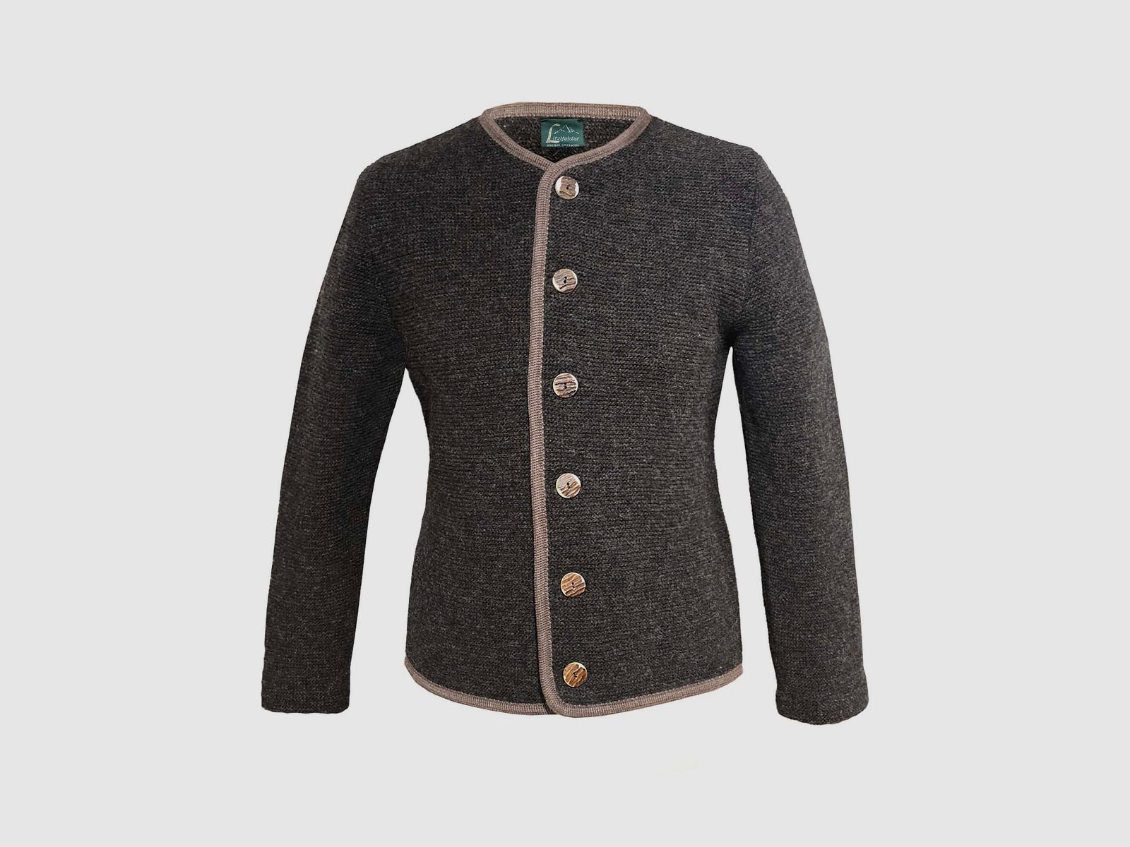 Litzlfelder Herren Trachten- Strickjacke braun