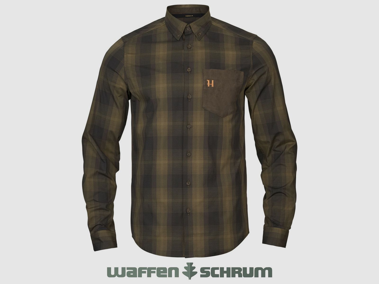 Härkila Hemd Akkan Willow Green/ Shadow Brown