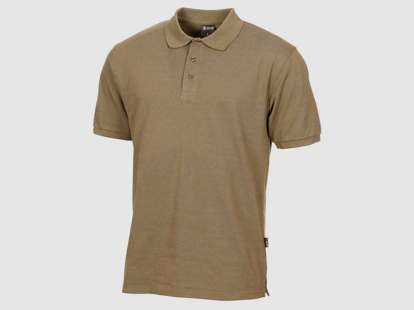 MFH MFH Poloshirt mit Knopfleiste coyote