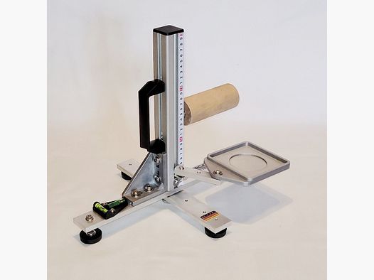KGF Auflagestativ - Auflageständer Alu X-300-Ultimate klappbar mit Buchenholz-Auflage, Waage, Griff, Maßband + Munitionshalter