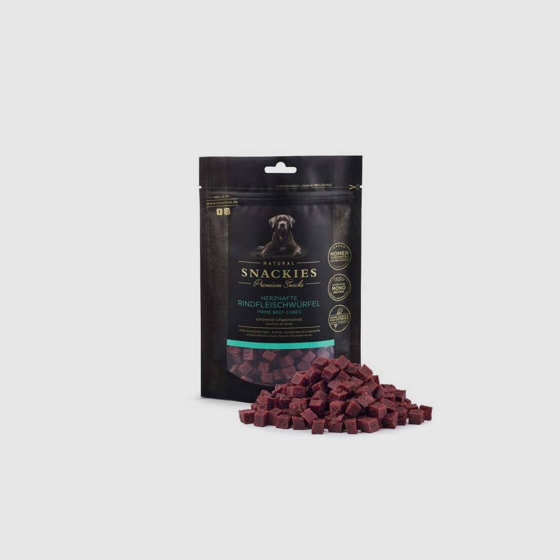 Snackies Hundesnack Herzhafte Rindfleischwürfel