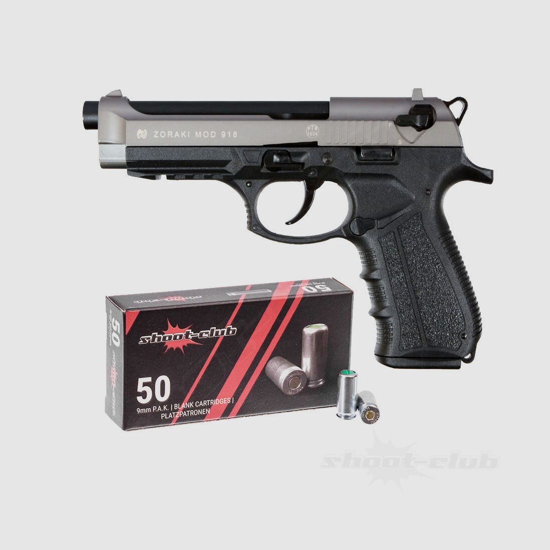 Pistola a salve Zoraki 918-P Titan 9 mm inclusa cartucce a salve
