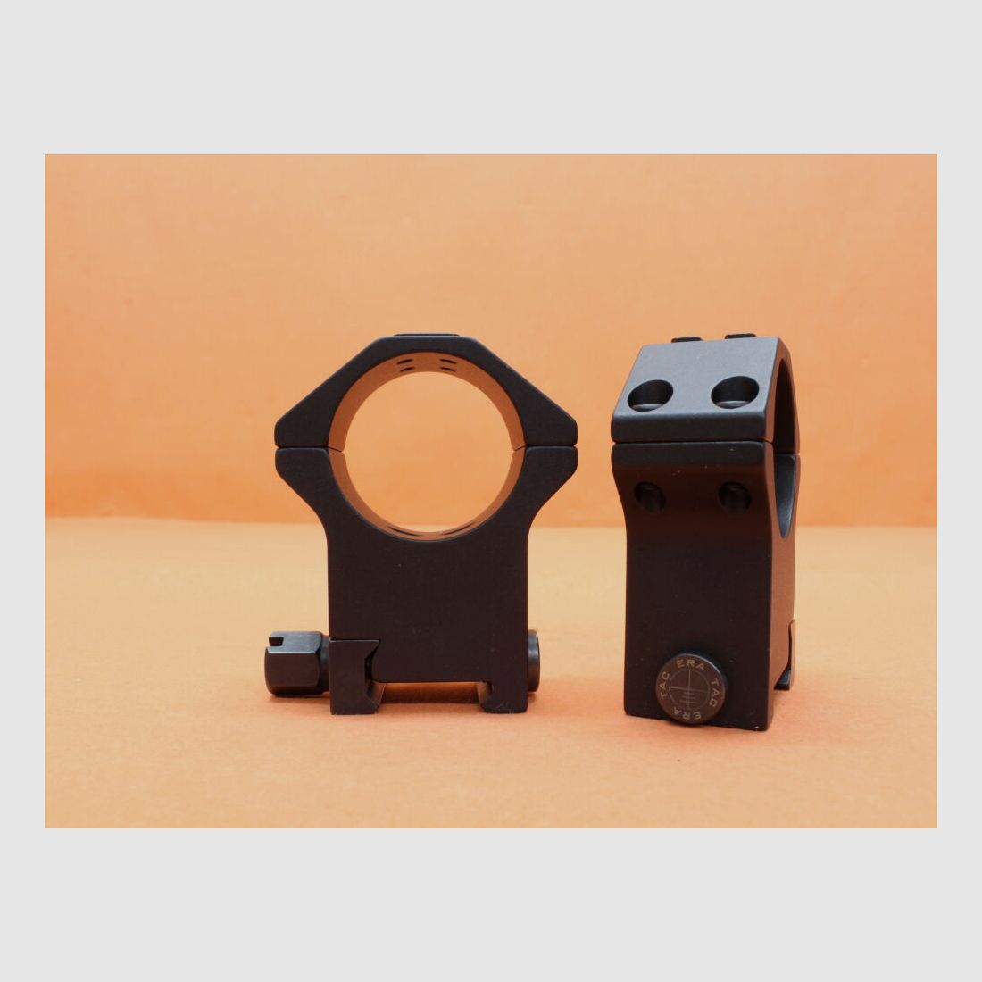 Recknagel Era-Tac Montageringe 34mm (T5004-0025) mit Mutter, Alu schwarz, BH=25mm für Picatinnyprofil