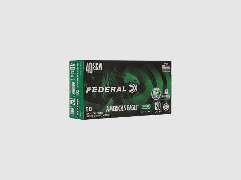 Federal American Eagle Indoor Range Training .40 S&W 120GR IRT 50 cartridges