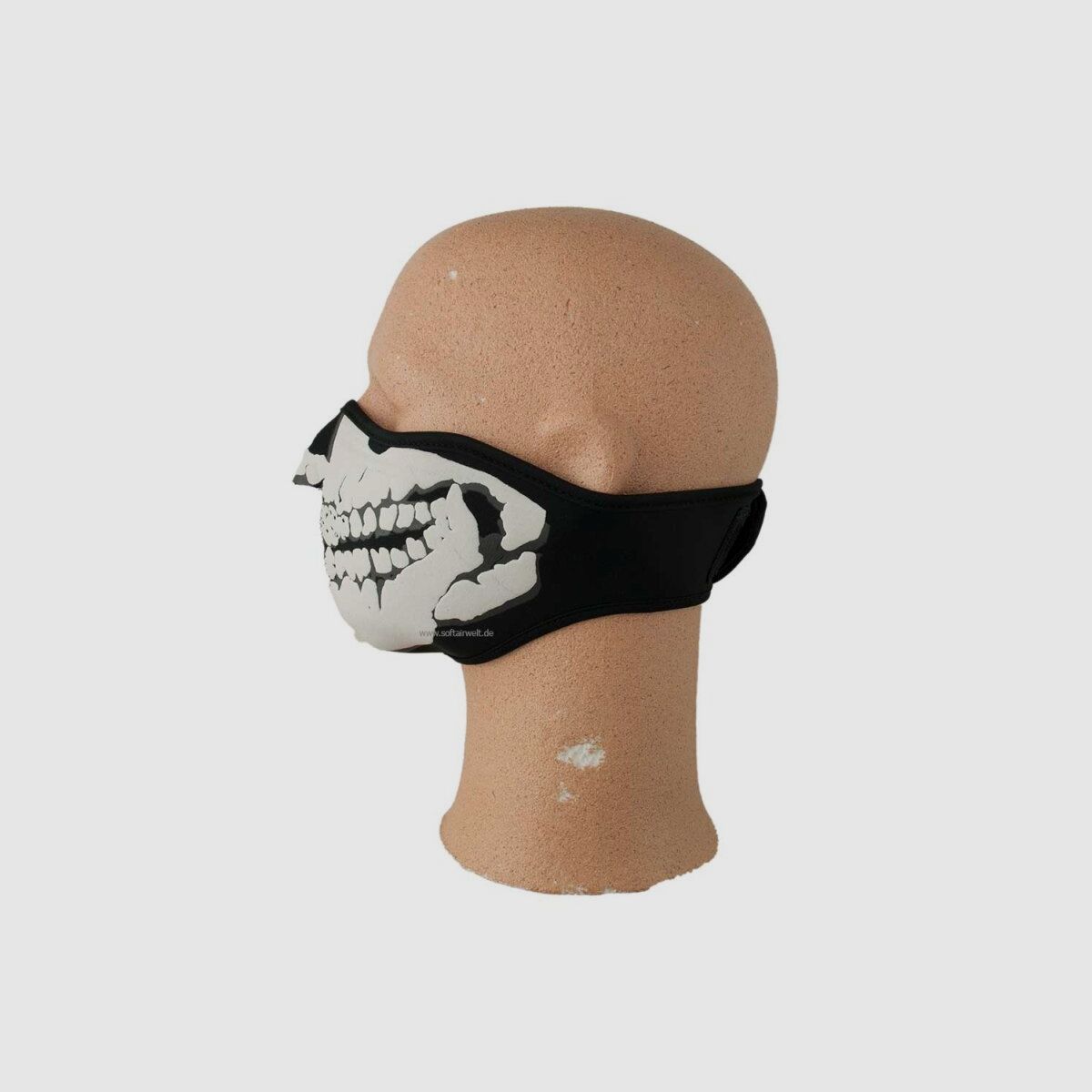 Gesichtsschutz-Maske Neopren Totenkopf schwarz