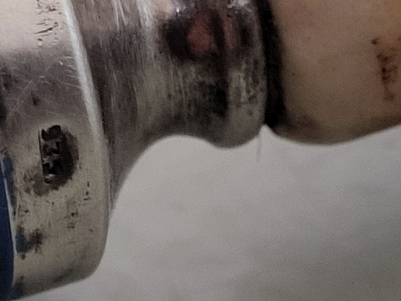 Bâton de marche de chasseur - 900 argent - Schariwari - lapis-lazuli - années 1940