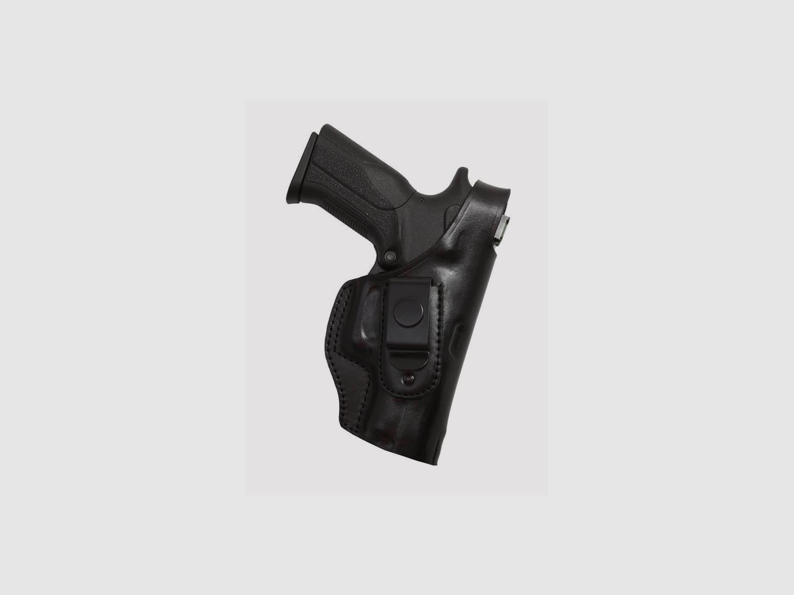 LEDER Innenholster mit Clip Rechtshänder-Schwarz H&K USP Compact