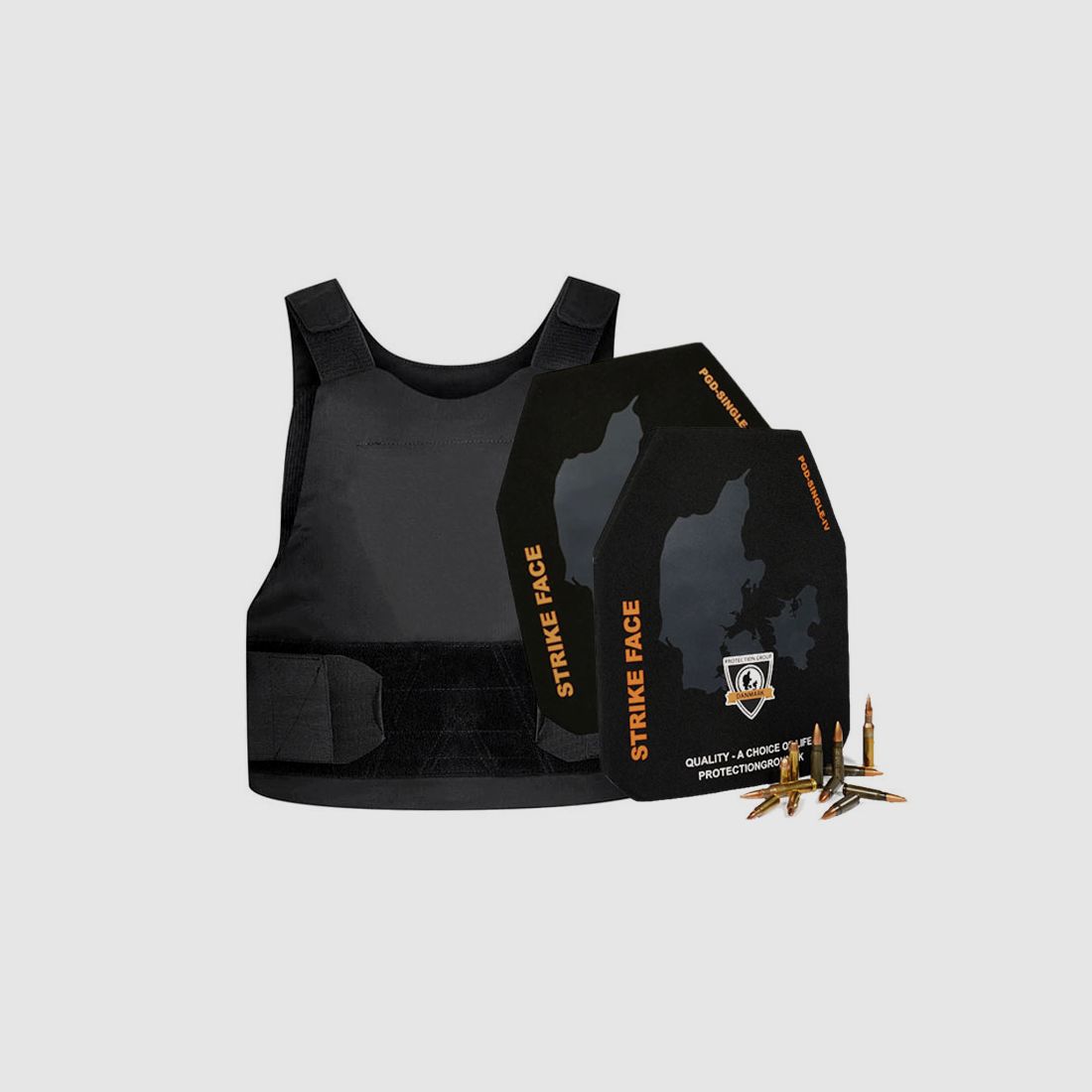 PGD DELTA Gilet Sous-veste Pare-balles NIJ IIIA incluant 55J Protection Contre les Coupures NOIR, Taille : L