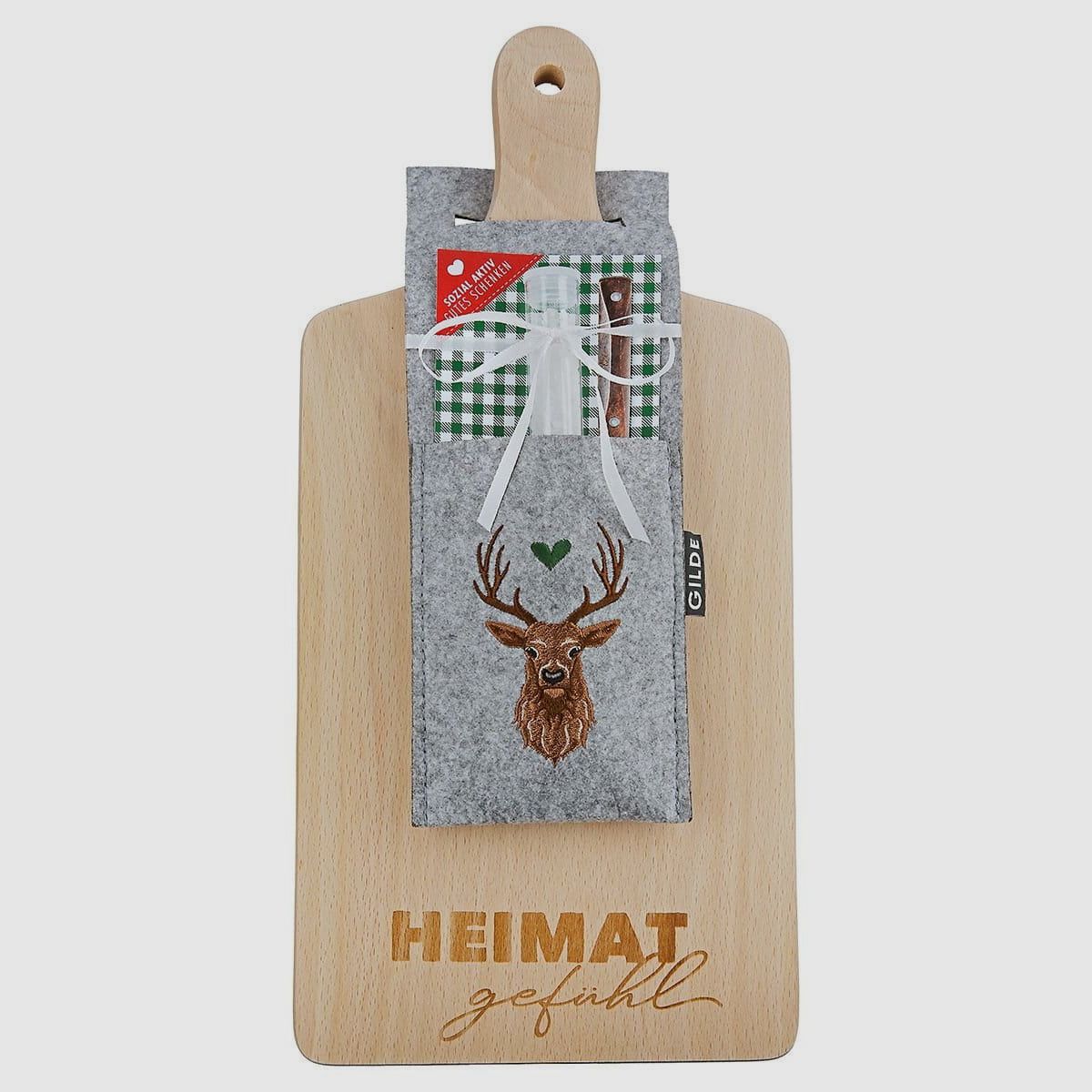 Gilde Holz Schneidebrett Set Heimatliebe