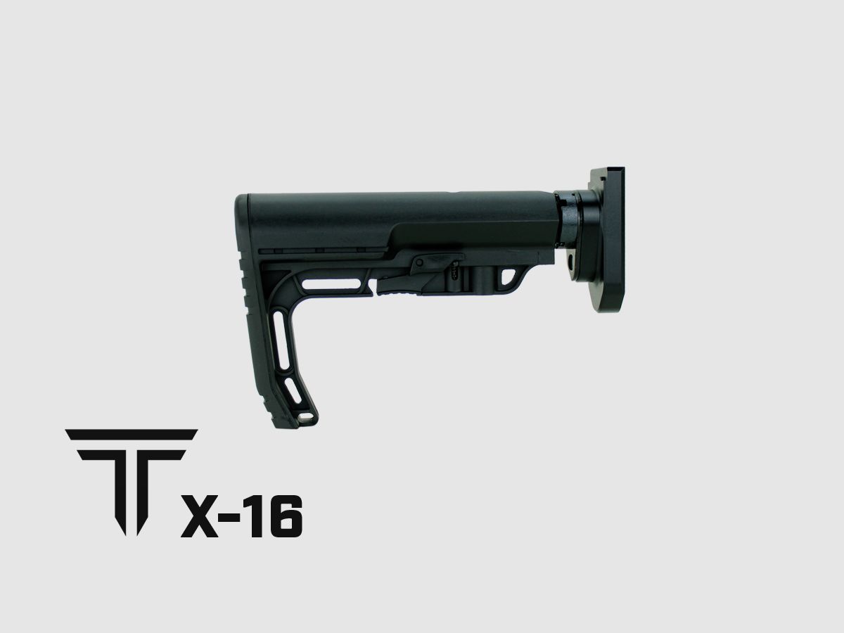 TINCK ARMS Perun X-16™ Back Plate with Buffer Tube + Stock Mil-Spec, image 1 of 2