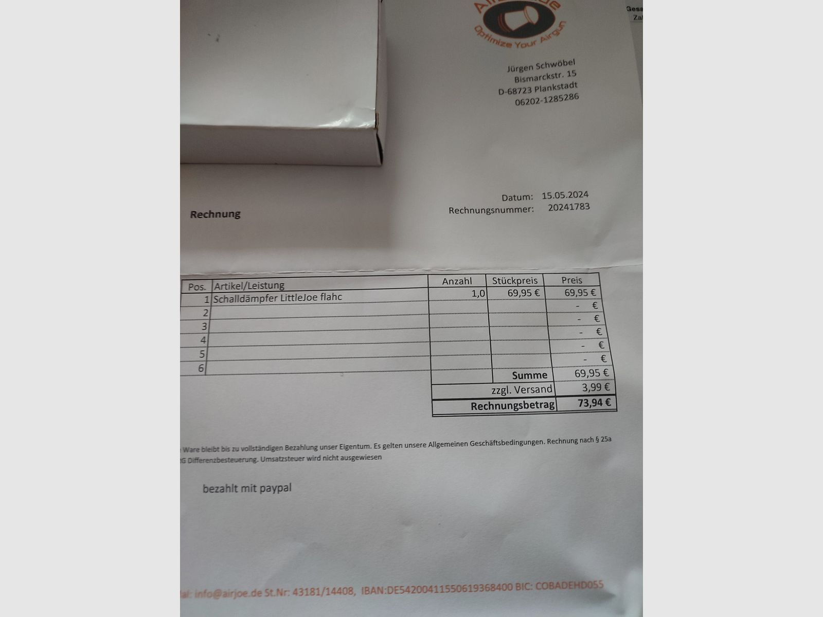 Airmax PP 750 Cal. 5,5 mm 7,5 Joule