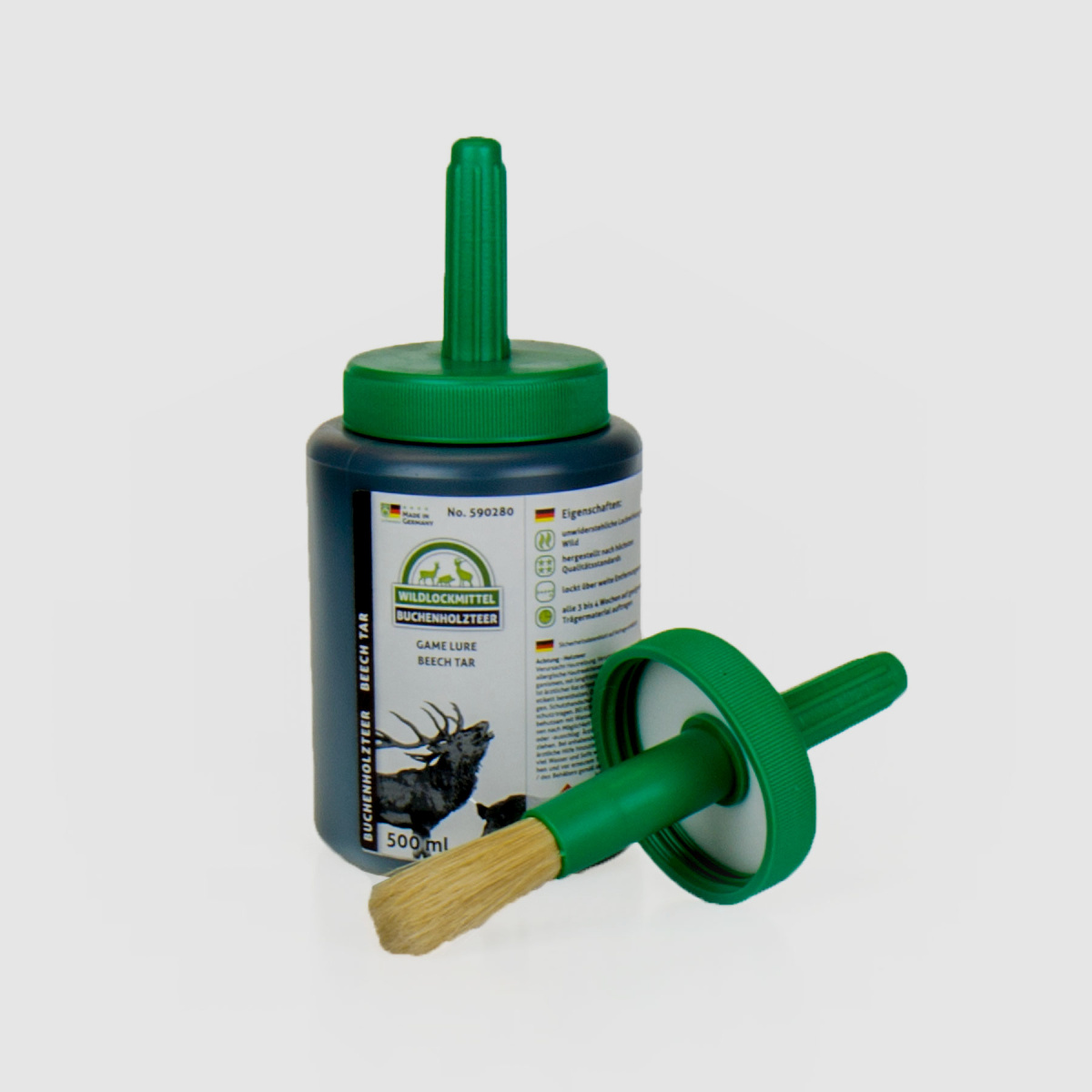 EUROHUNT catrame di legno di faggio 500ml barattolo con pennello