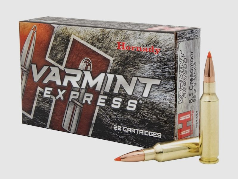 Hornady Varmint Express 6,5mm Creedmoor 95GR V-Max 20 Patronen